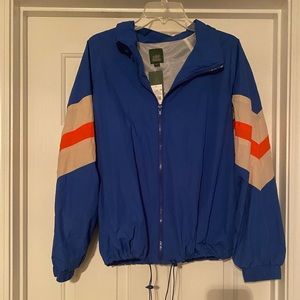 Blue bomber jacket